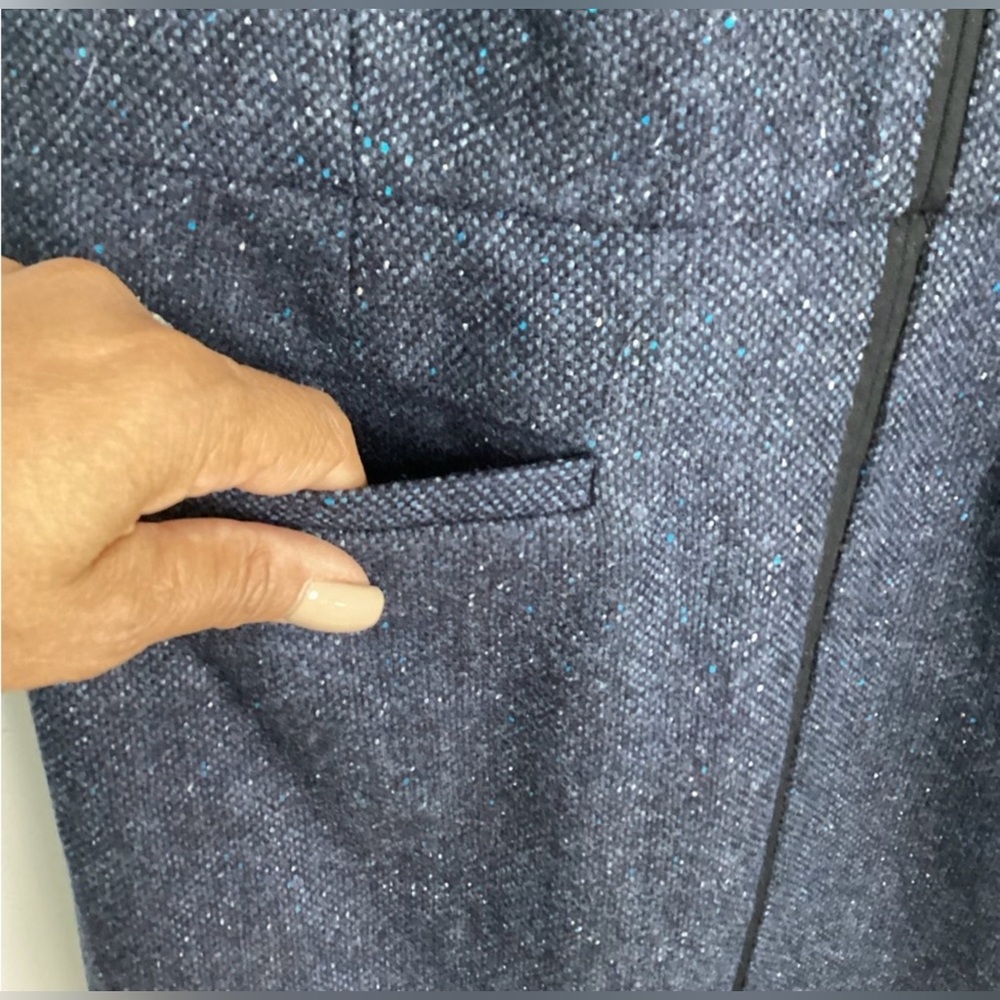 J. Crew Dark Blue Cap Sleeve Mini Dress 10 - Picture 4 of 9